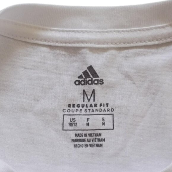 Adidas Camo Logo Graphic T-Shirt White Youth Size M Athletic Casual Tee - Picture 4 of 8